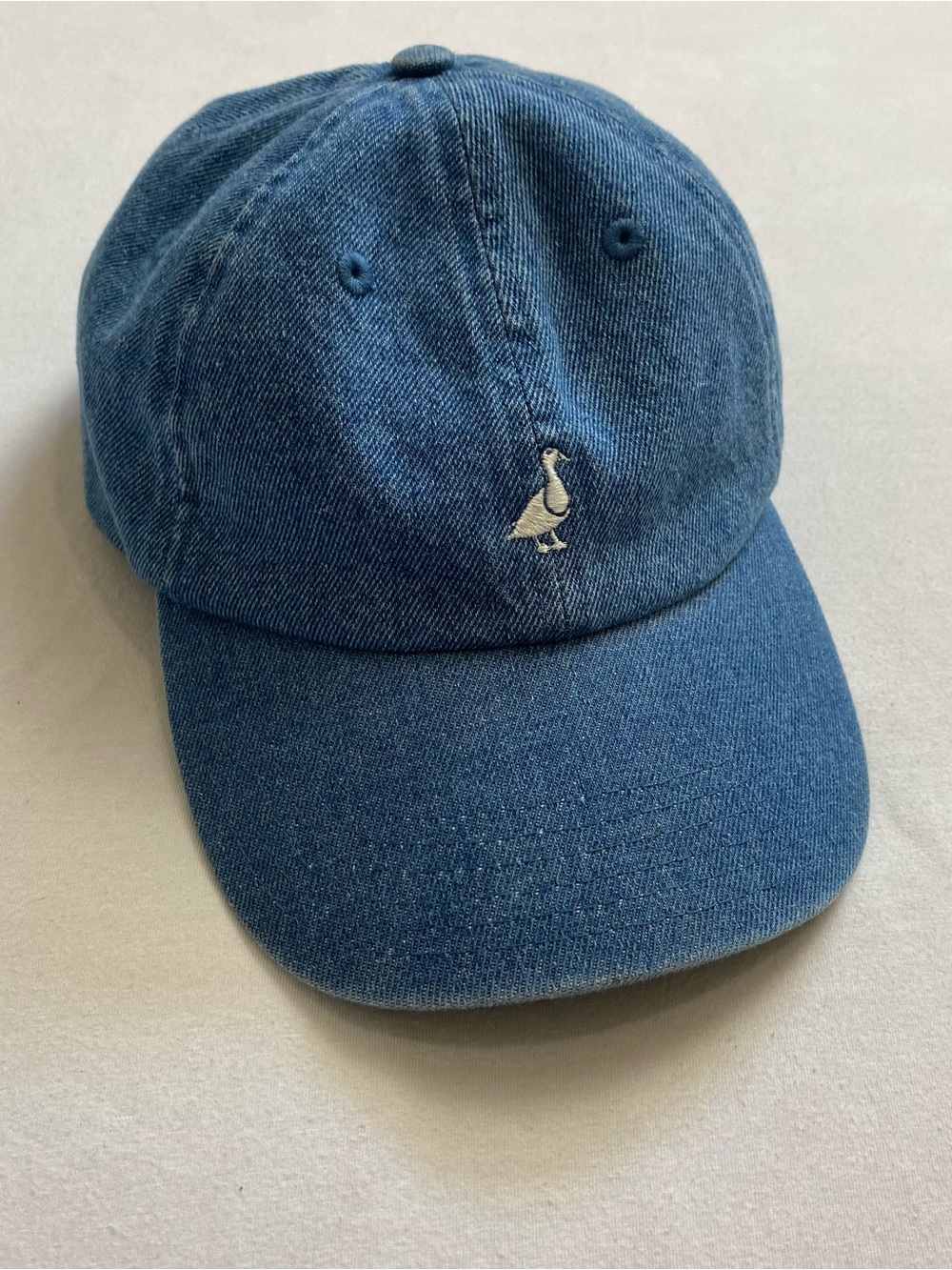 H&M Denim-Style Blue Baseball Cap with Button Detail